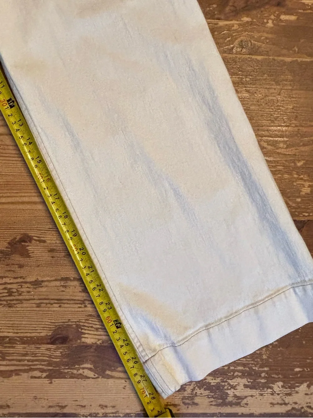 G. Label Wide Leg Cream Denim Jeans. Size 29 - Picture 3 of 10
